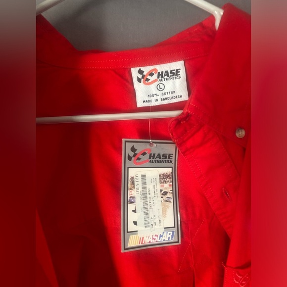 VTG NASCAR Chase Authentics Dale Earnhardt Red button front shirt NWT 1996 - Picture 5 of 7